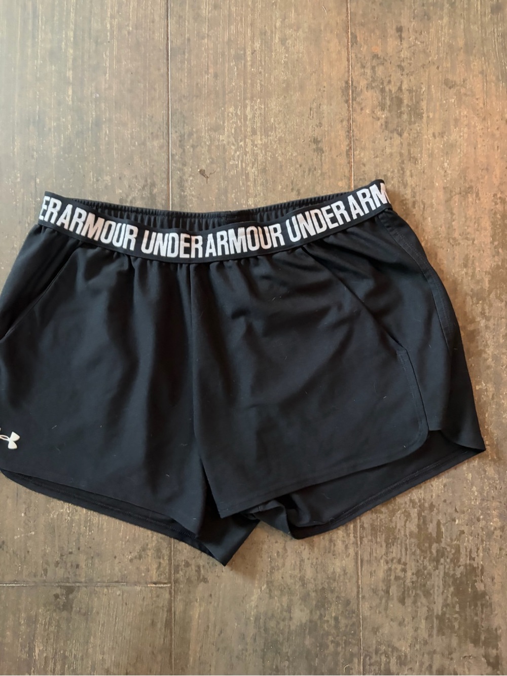 Under Armour Black Women’s Elastic-Waist Athletic Shorts